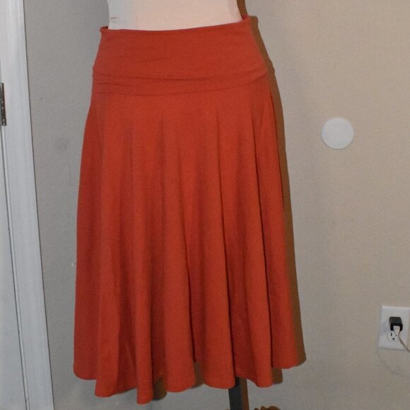 WANDERLUST - ORANGE MIDI SKIRT- L - Picture 2 of 3